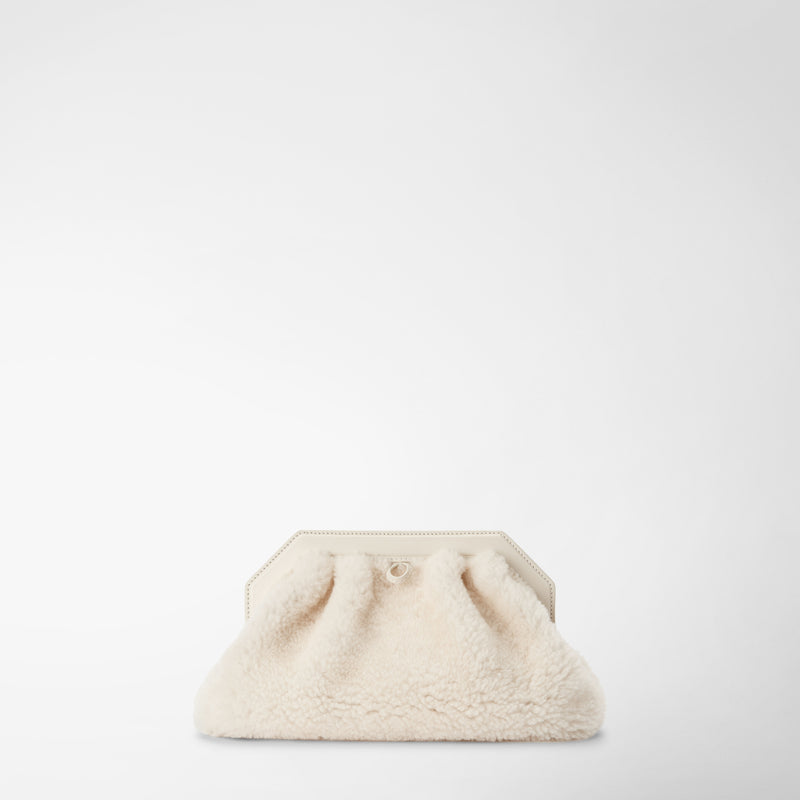Serapian CLUTCH SECRET IN SHEARLING Sottocosto