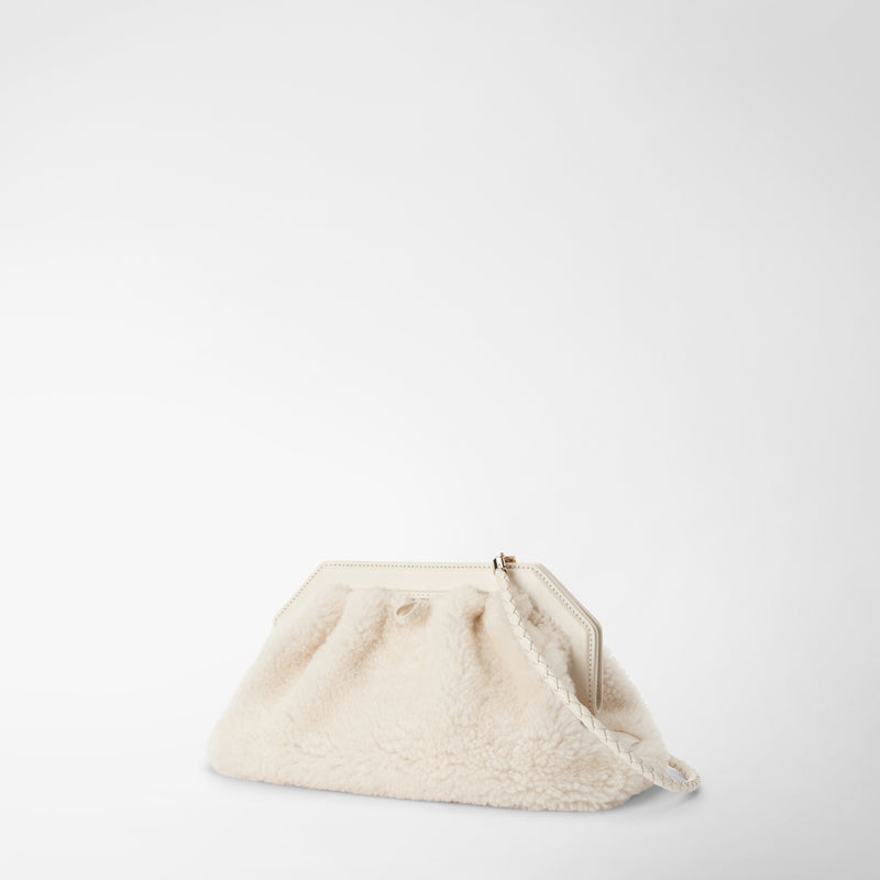 Serapian CLUTCH SECRET IN SHEARLING Sottocosto