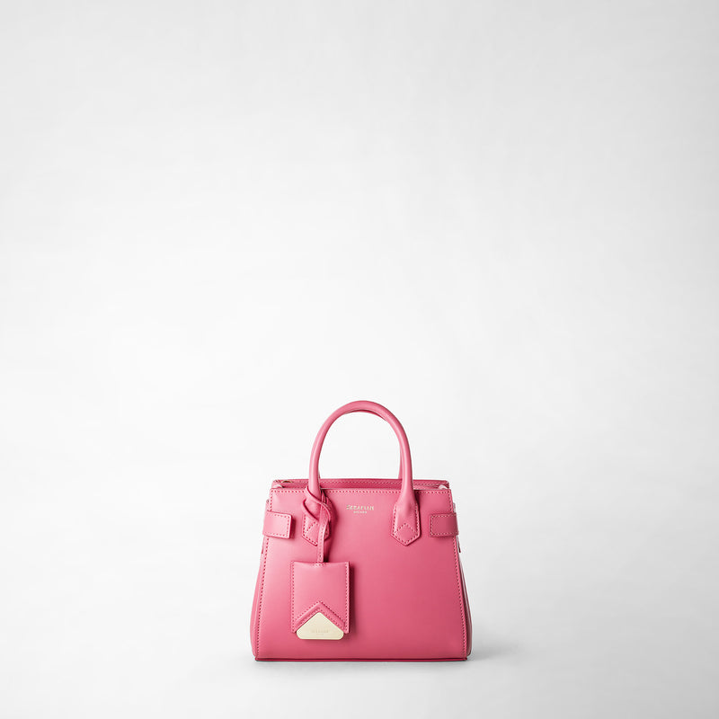 Serapian Mini meline' handbag in seta leather petal Convenienza