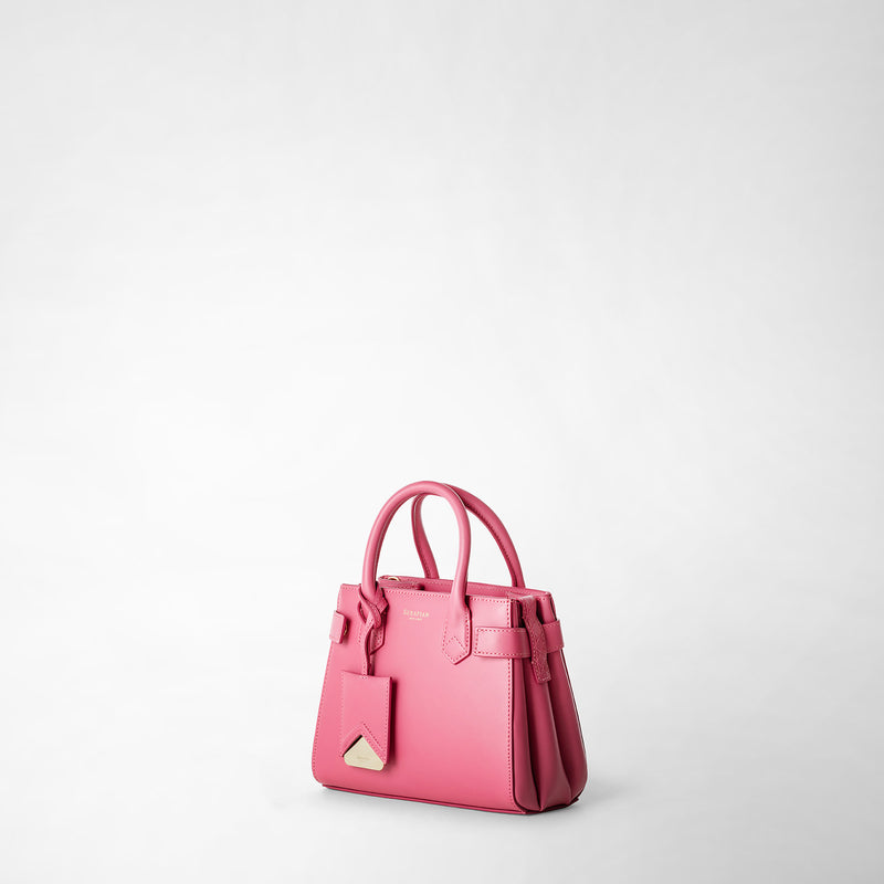 Serapian Mini meline' handbag in seta leather petal Convenienza