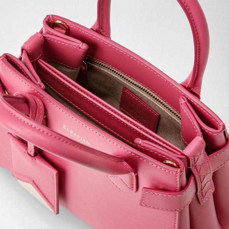 Serapian Mini meline' handbag in seta leather petal Convenienza