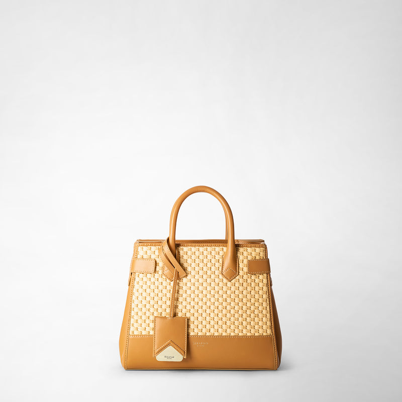 Serapian BORSA A MANO MELINÉ IN RAFFIA Presa