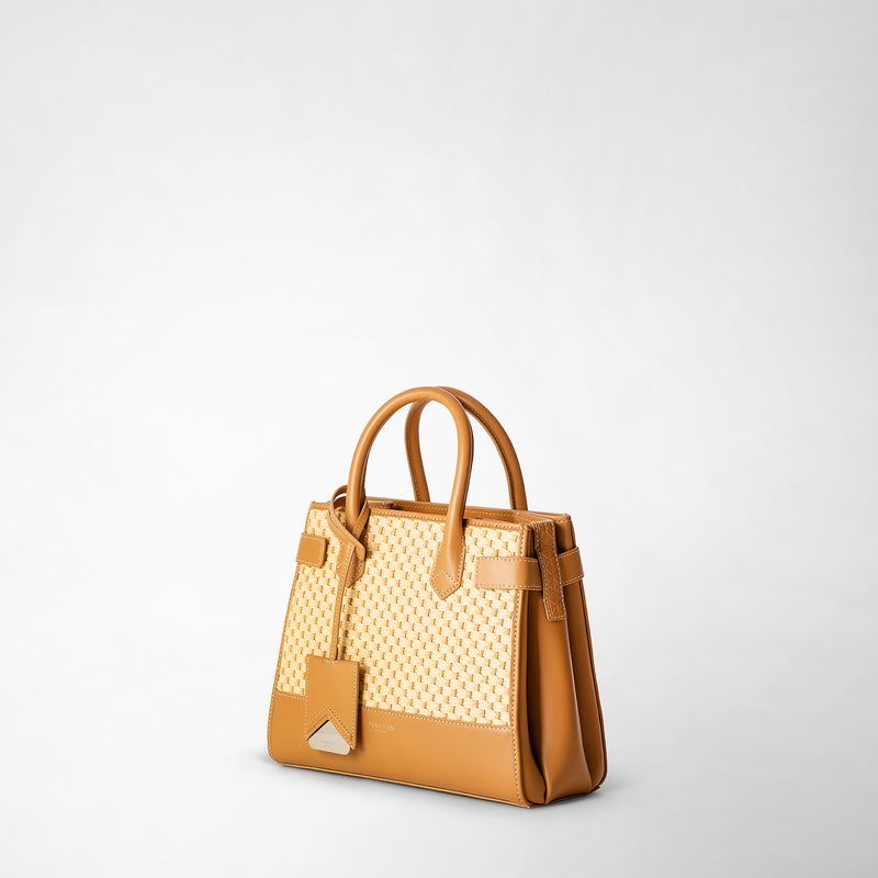 Serapian BORSA A MANO MELINÉ IN RAFFIA Presa