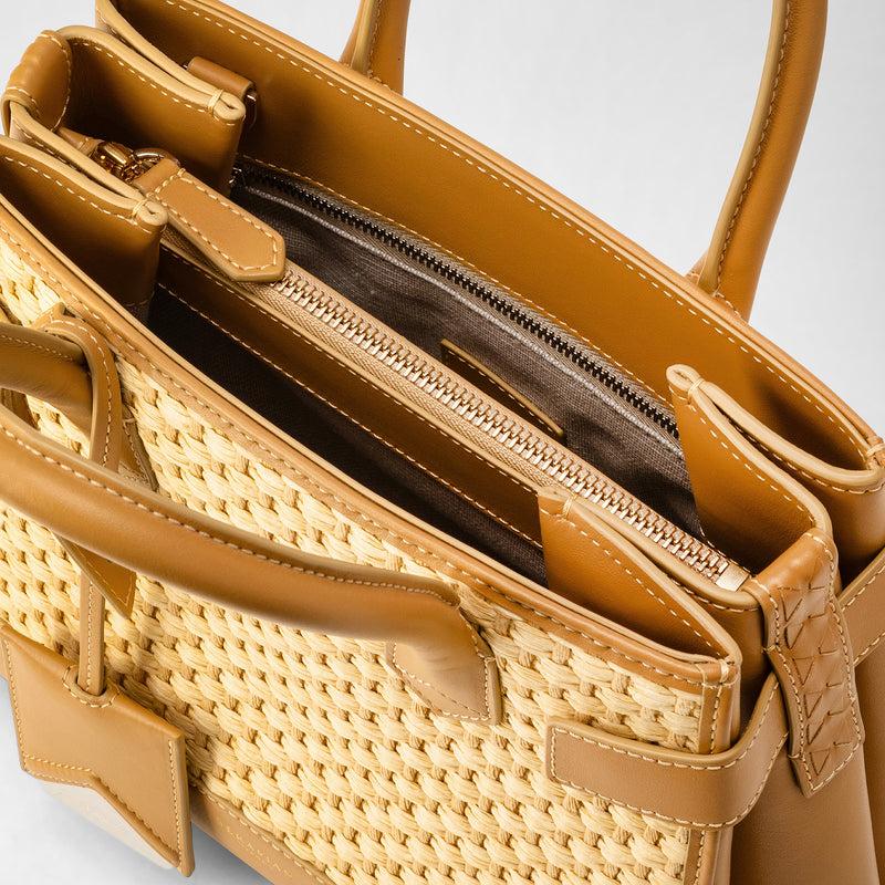 Serapian BORSA A MANO MELINÉ IN RAFFIA Presa