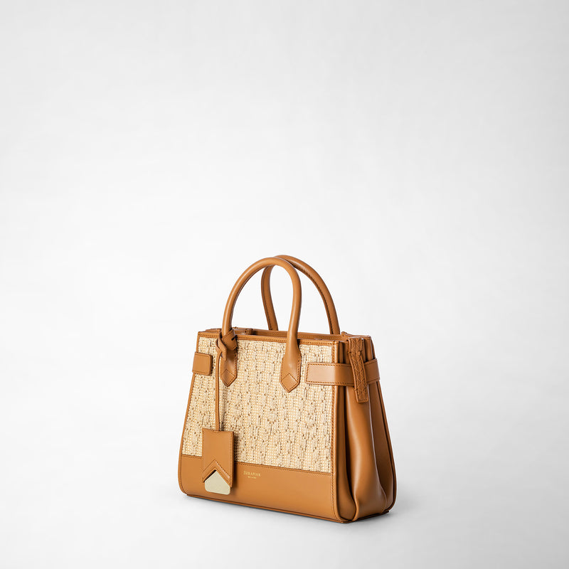 Serapian BORSA A MANO MELINÉ IN RAFFIA Sconto