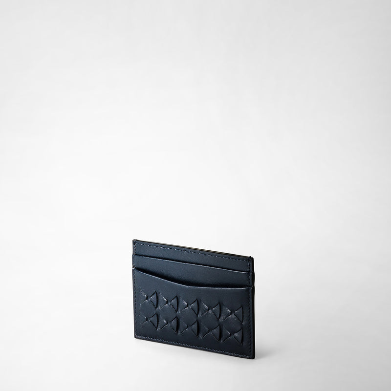 Serapian 4-card holder in mosaico navy blue Online