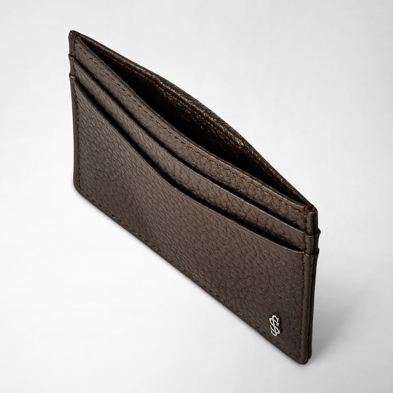 Serapian Portacarte per 4 carte in pelle cachemire espresso In Vendita
