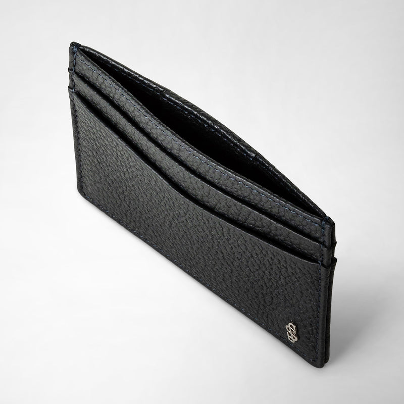 Serapian Portacarte per 4 carte in pelle cachemire blu Saldi