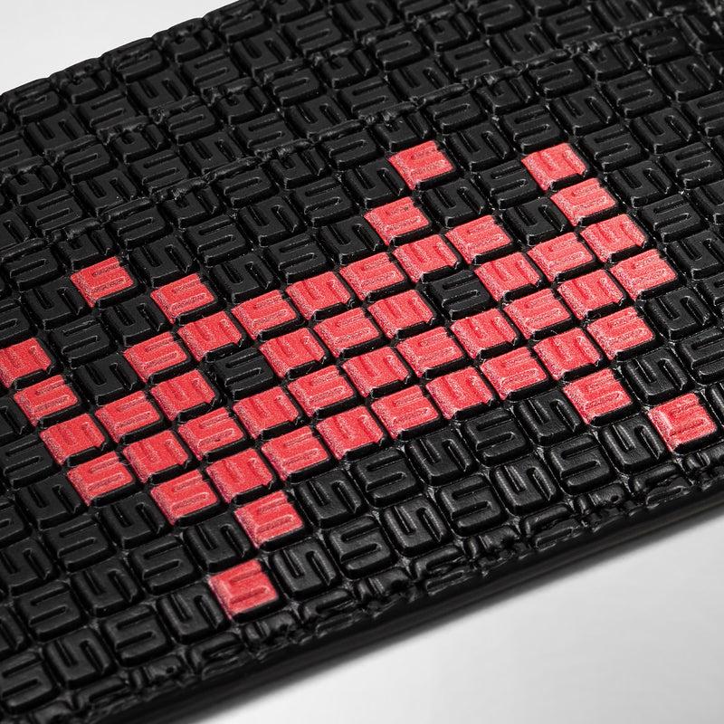 Serapian Portacarte 4 carte stepan nero-rosso space invaders Fino Al -60%