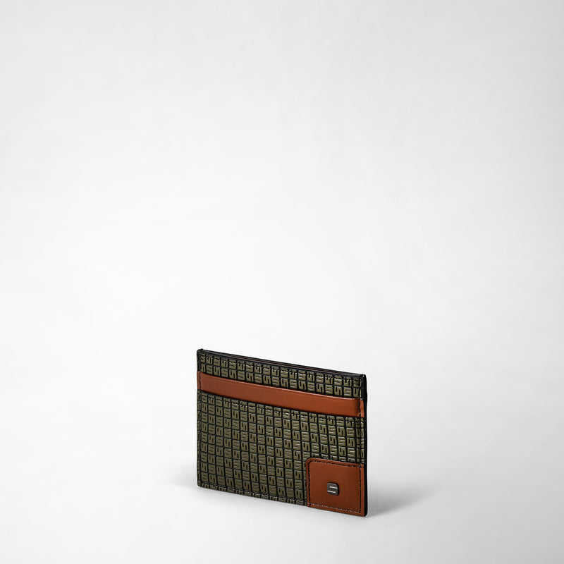 Serapian 4-card holder in stepan 72 kaki and cuoio Shopping Online