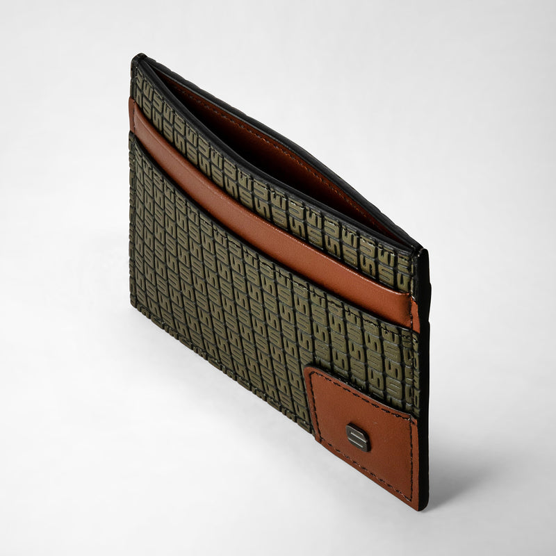 Serapian 4-card holder in stepan 72 kaki and cuoio Shopping Online