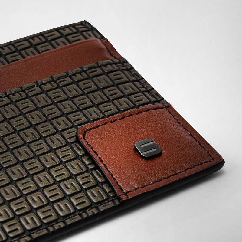 Serapian 4-card holder in stepan 72 kaki and cuoio Shopping Online
