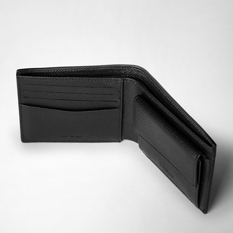 Serapian Portafoglio con portamonete pelle evoluzione nero Convenienza