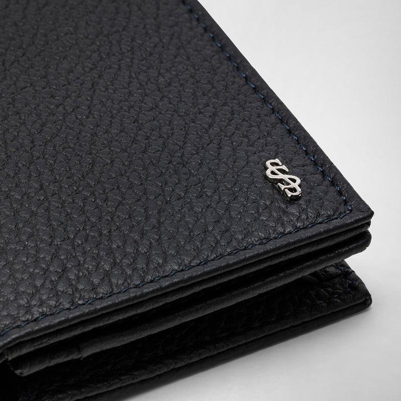 Serapian Portacarte in pelle cachemire blu navy Saldi