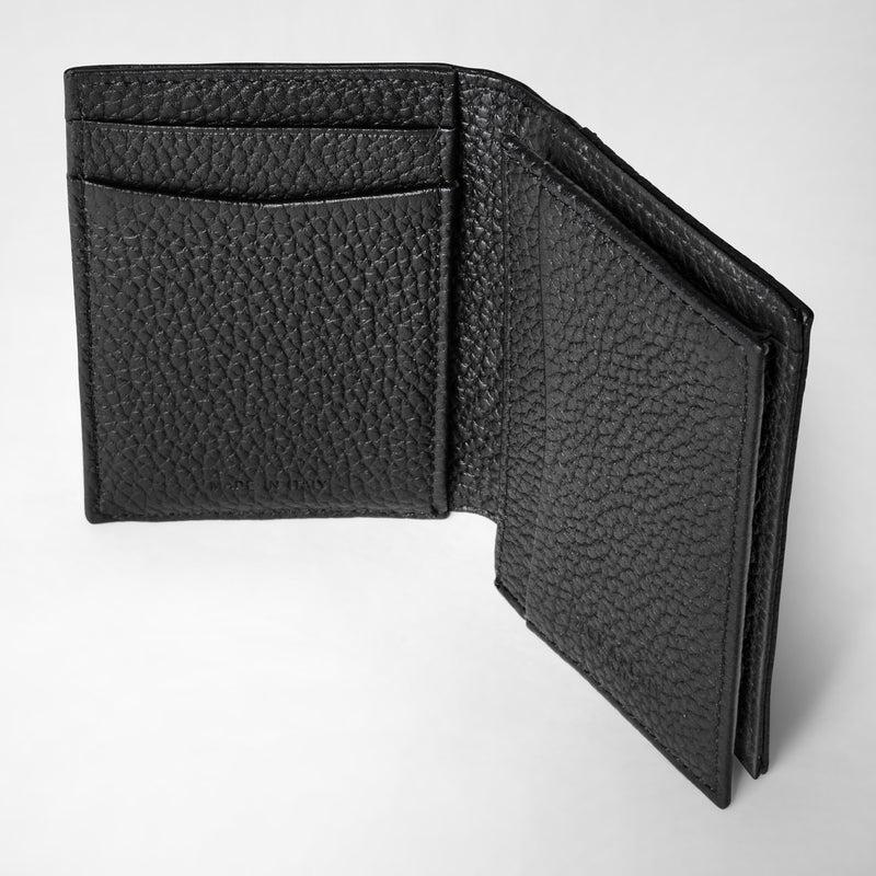 Serapian Portacarte in pelle cachemire nero Italia