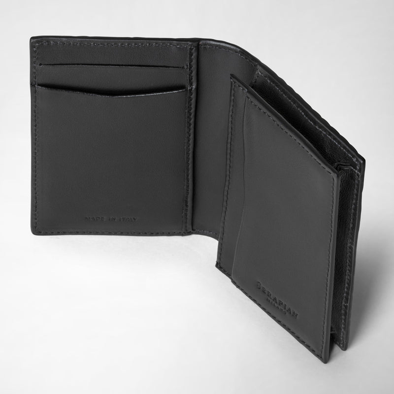 Serapian Portacarte in stepan asfalto-nero In Linea