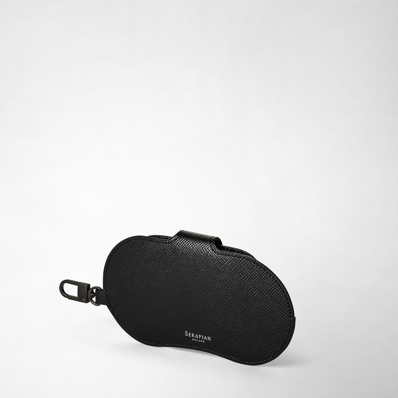 Serapian Glasses holder in evoluzione leather eclipse black Offerta