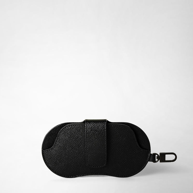 Serapian Glasses holder in evoluzione leather eclipse black Offerta