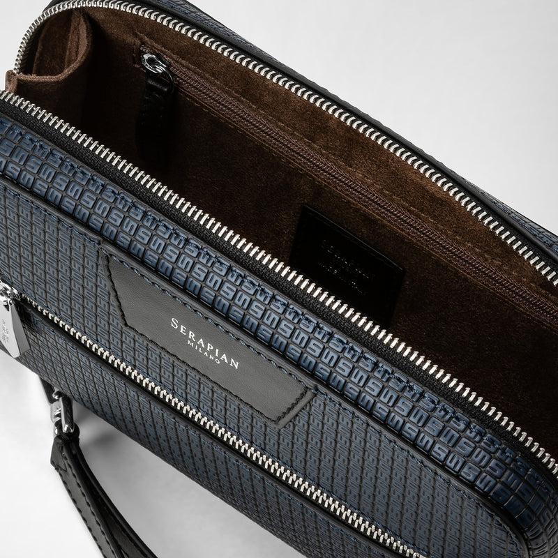 Serapian Pochette in stepan blu oceano-nero Hotsell