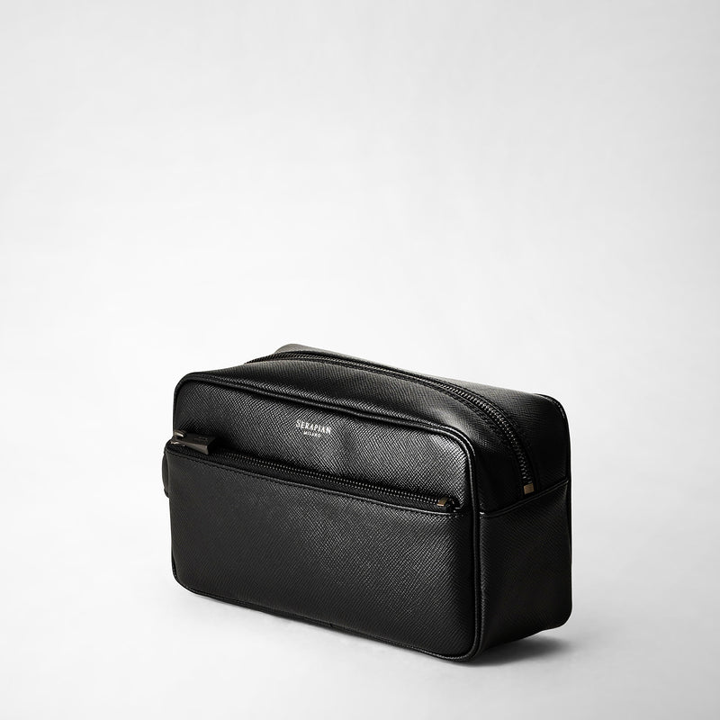 Serapian Wash bag recycled twill evoluzione eclipse black Comprare a buon mercato
