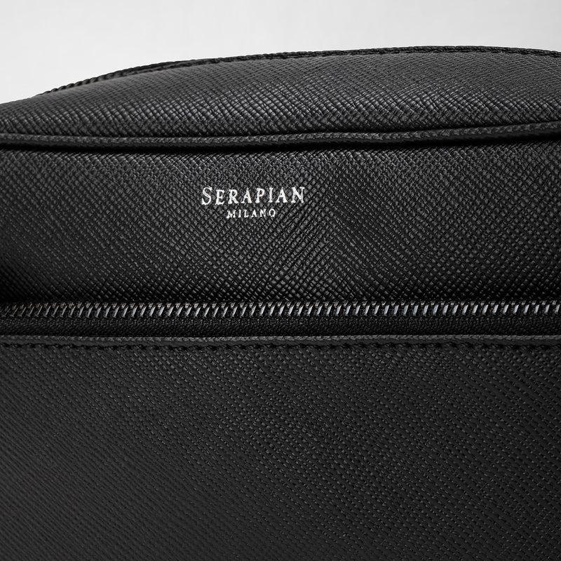 Serapian Wash bag recycled twill evoluzione eclipse black Comprare a buon mercato