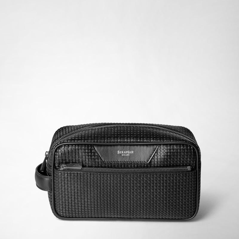 Serapian Trousse da bagno in stepan nero-nero eclissi Saldi Di Fabbrica