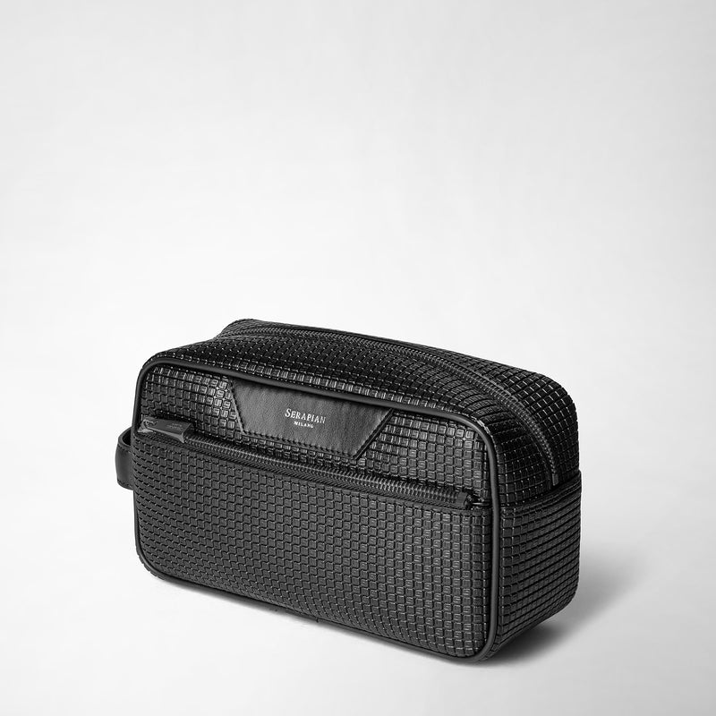 Serapian Trousse da bagno in stepan nero-nero eclissi Saldi Di Fabbrica
