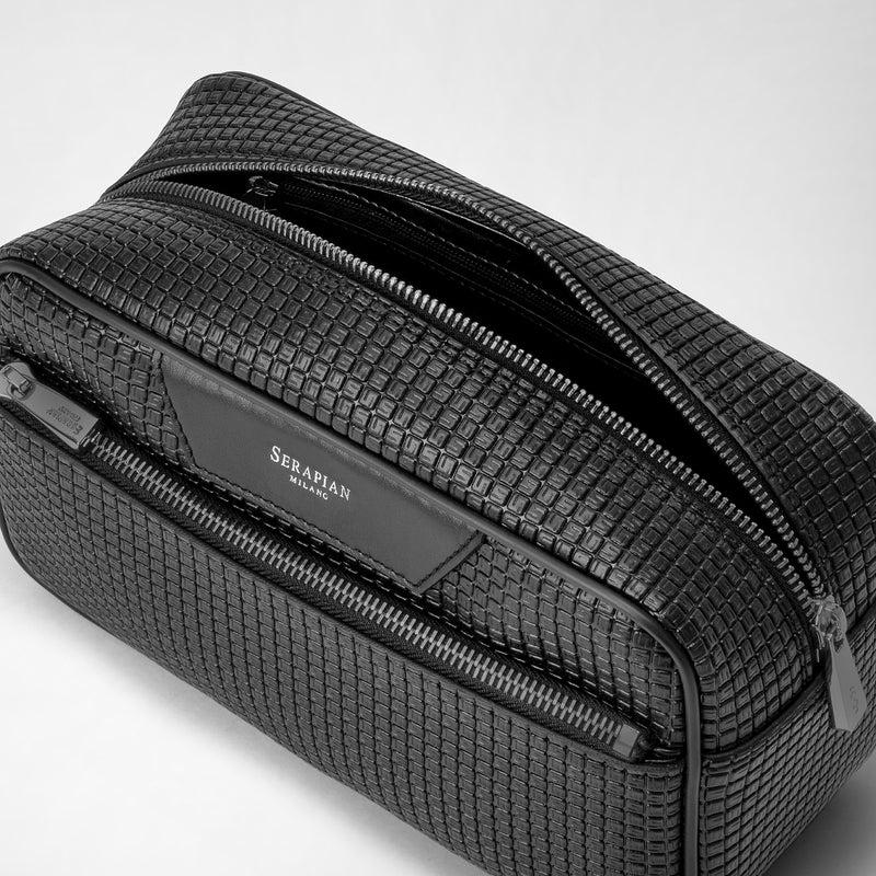 Serapian Trousse da bagno in stepan nero-nero eclissi Saldi Di Fabbrica