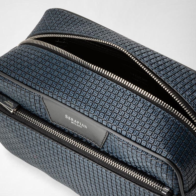 Serapian Trousse da bagno in stepan blu oceano-nero Fornitura limitata