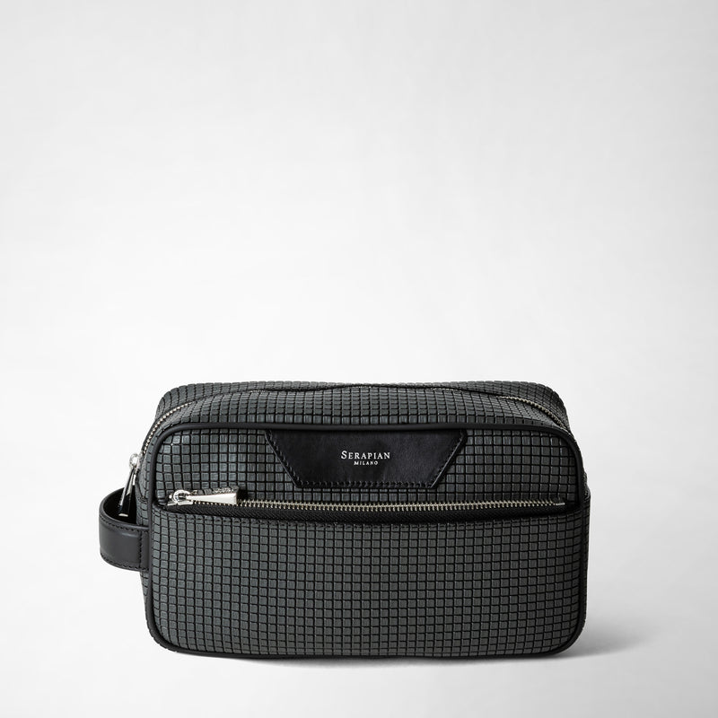 Serapian Trousse da bagno in stepan asfalto-nero Vendite Flash