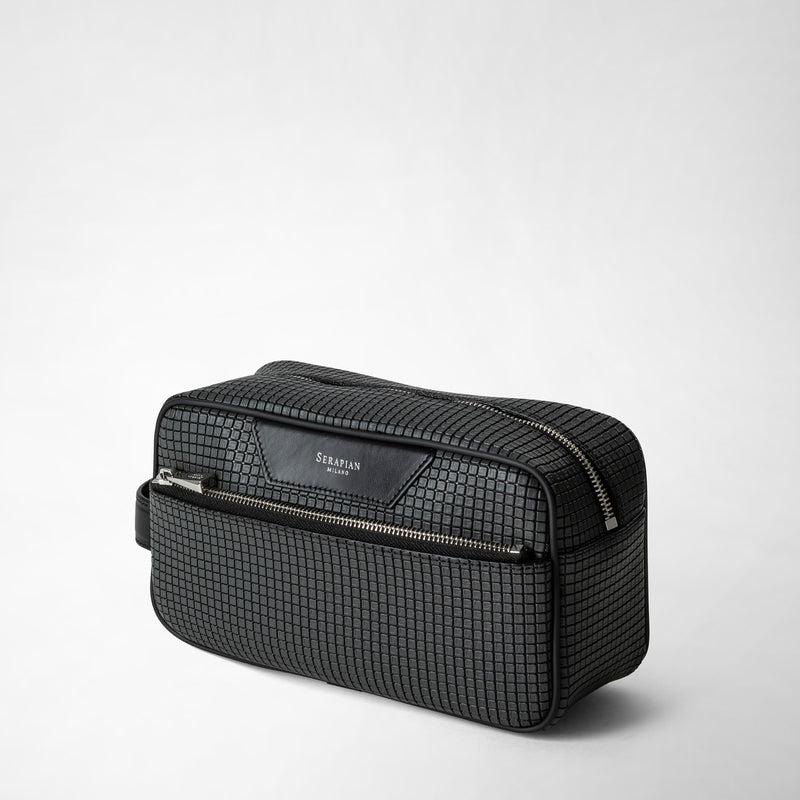 Serapian Trousse da bagno in stepan asfalto-nero Vendite Flash