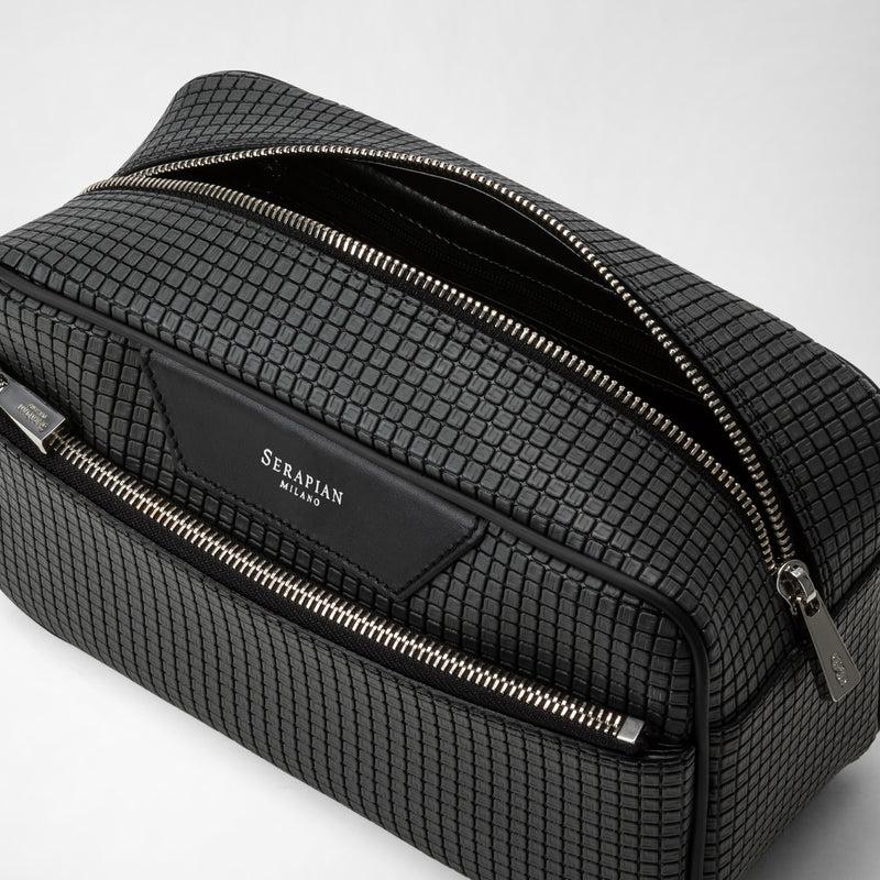 Serapian Trousse da bagno in stepan asfalto-nero Vendite Flash