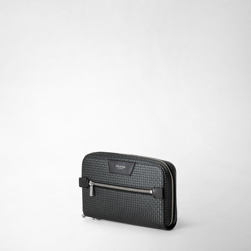 Serapian Pochette in stepan asfalto-nero In Saldo