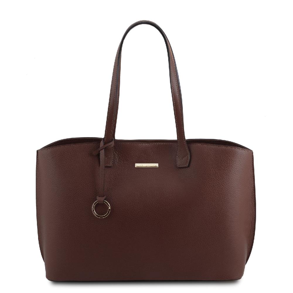Tuscany Leather Leather Shopping bag Vendita Calda