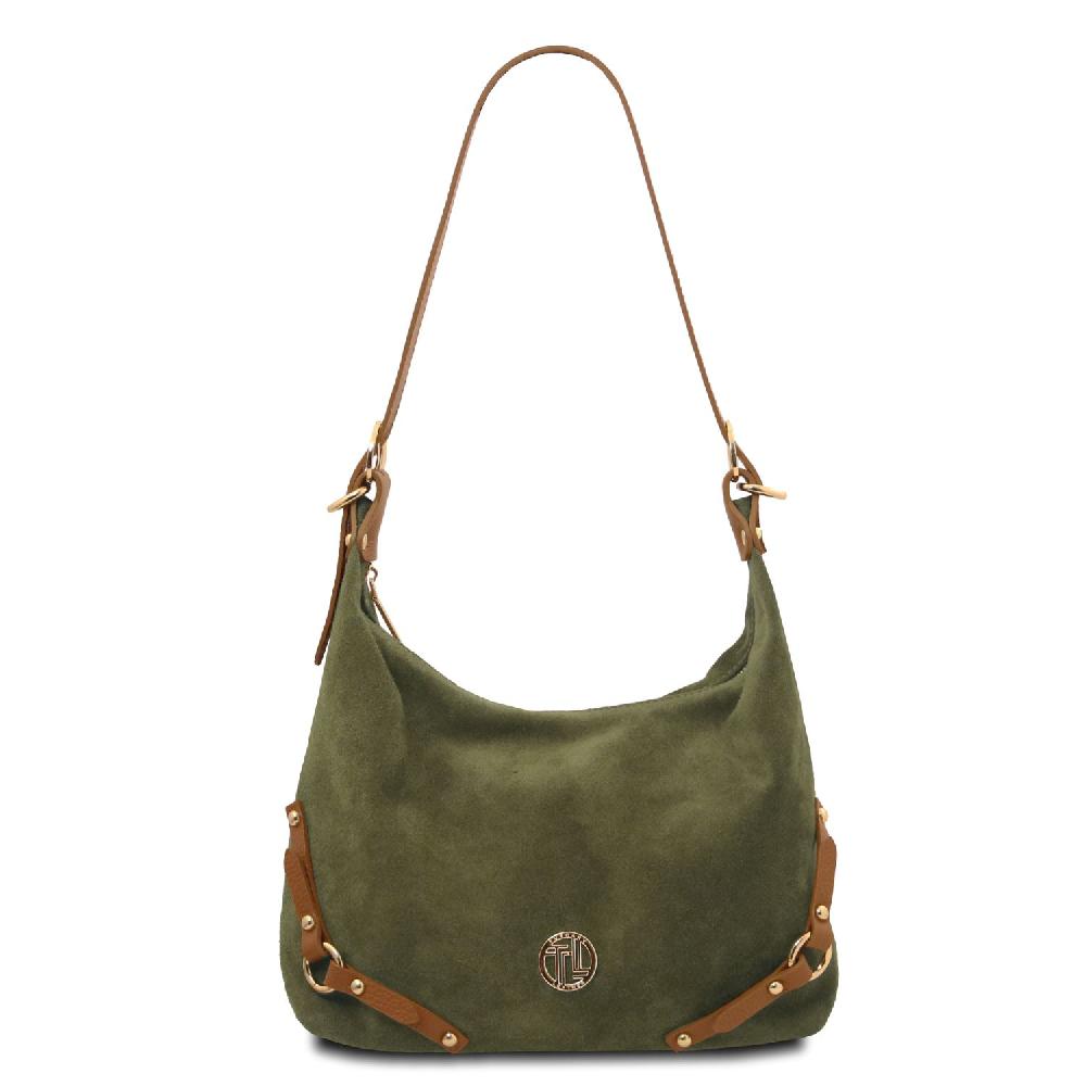 Tuscany Leather Suede Leather Shoulder bag Economico