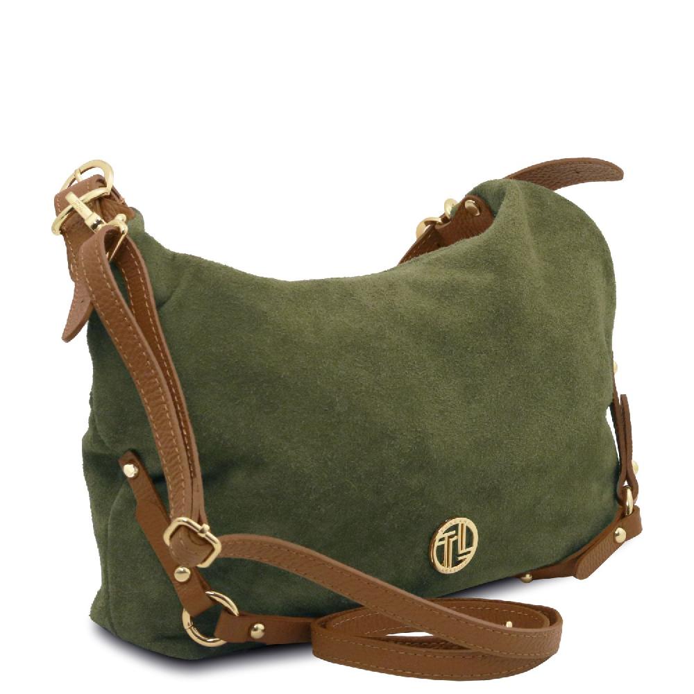 Tuscany Leather Suede Leather Shoulder bag Economico