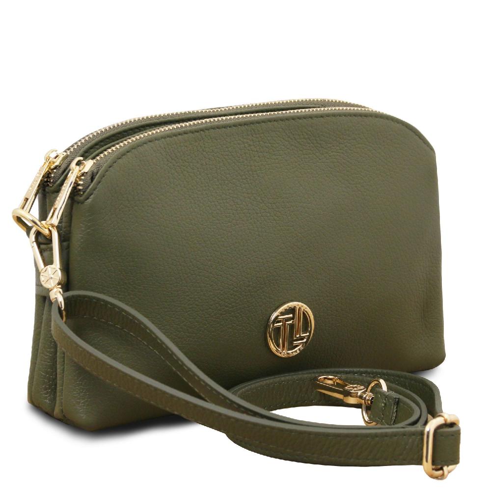 Tuscany Leather Bolso en Piel Suave con Bandolera Prezzo Ridotto