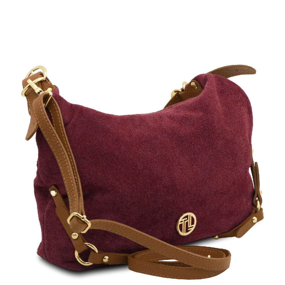 Tuscany Leather Bolso de asa Larga en Piel Agamuzada Vendita Calda