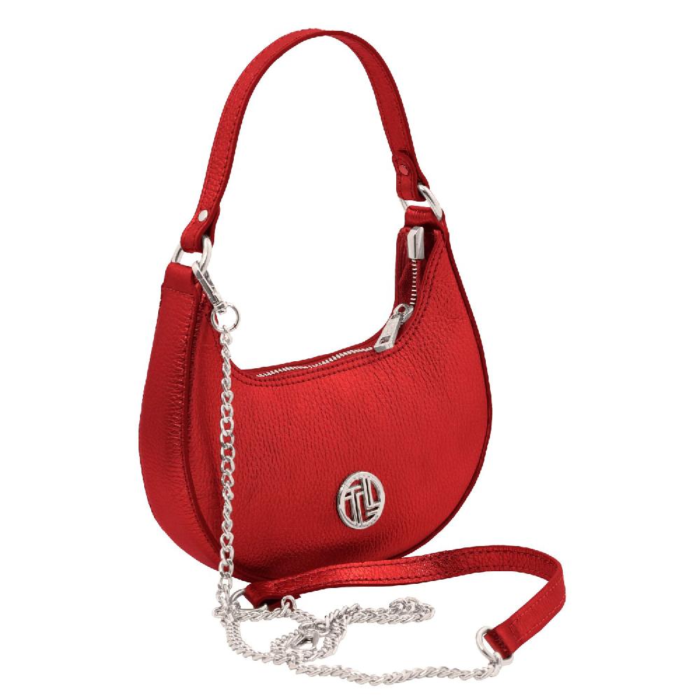 Tuscany Leather Bolso a Mano en Piel Metallic et Bandolera de Cadena I Più Venduti