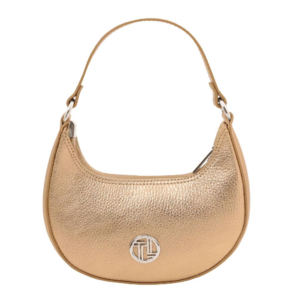 Tuscany Leather Bolso a Mano en Piel Metallic et Bandolera de Cadena Vendite Flash