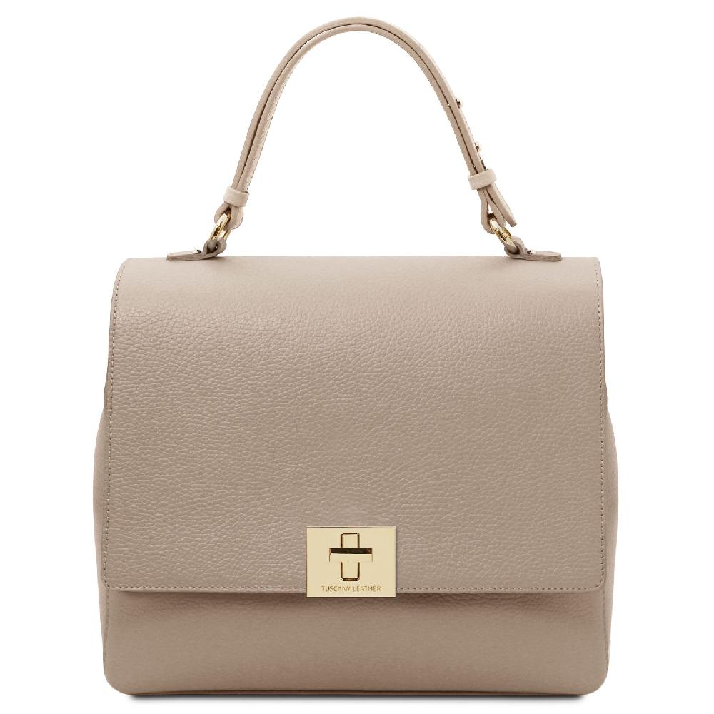 Tuscany Leather Borsa a Mano in Pelle Convertibile a Zaino Saldi Di Fabbrica