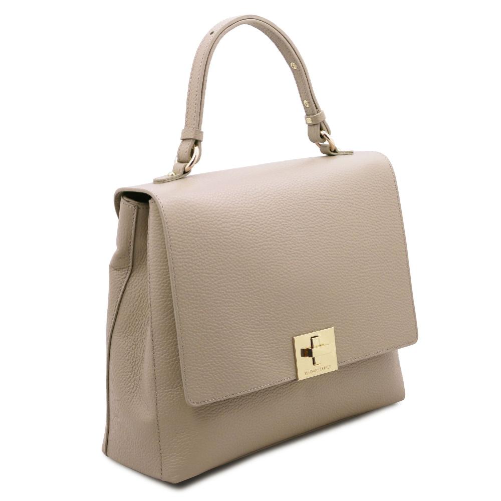 Tuscany Leather Borsa a Mano in Pelle Convertibile a Zaino Saldi Di Fabbrica