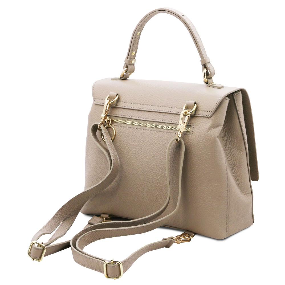 Tuscany Leather Borsa a Mano in Pelle Convertibile a Zaino Saldi Di Fabbrica