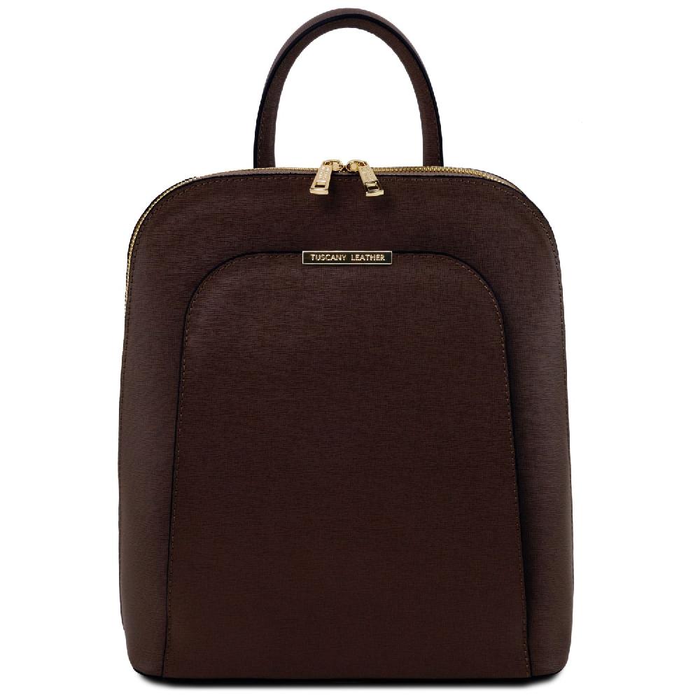 Tuscany Leather Zaino da Donna in Pelle Saffiano Nuova