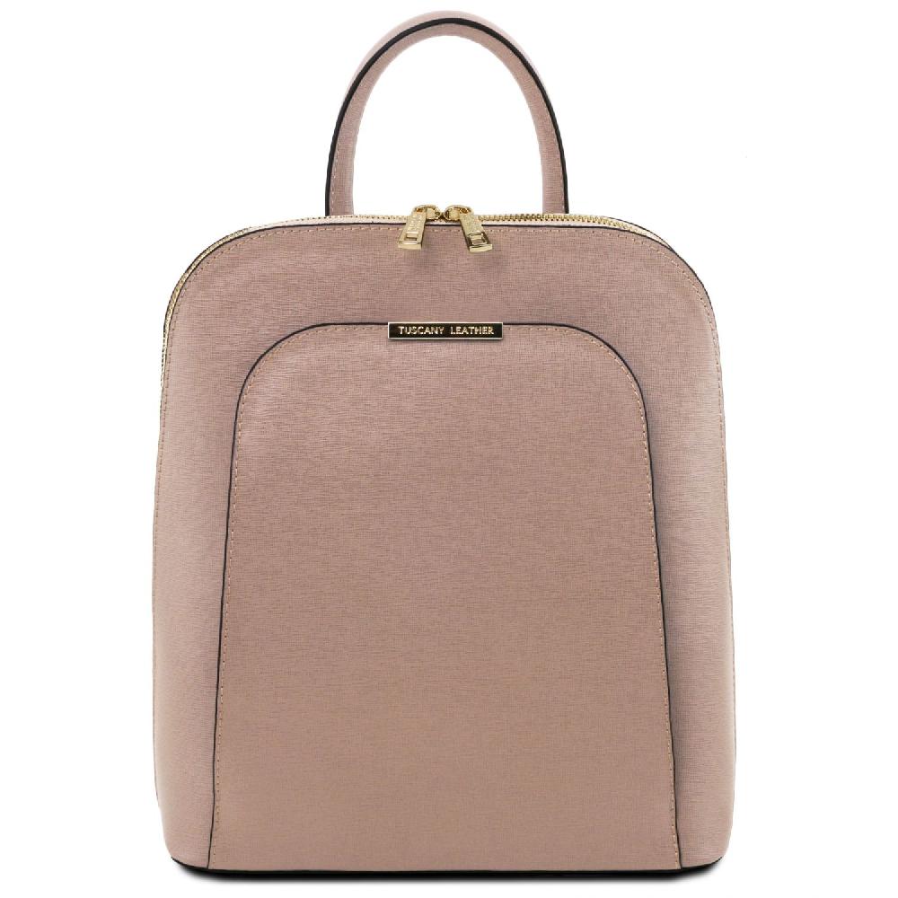 Tuscany Leather Zaino da Donna in Pelle Saffiano Italy