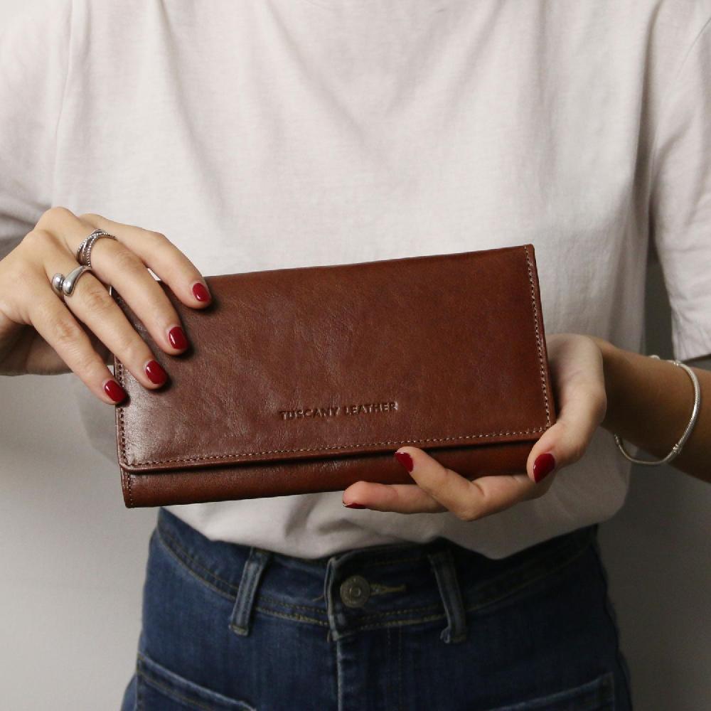 Tuscany Leather Esclusivo Portafoglio da Donna in Pelle Soddisfazione Garantita
