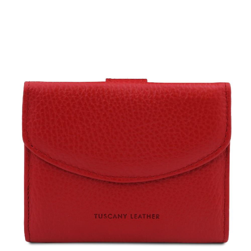 Tuscany Leather Esclusivo Portafoglio da Donna 3 Ante con Portaspiccioli in Pelle Promozione Limitata