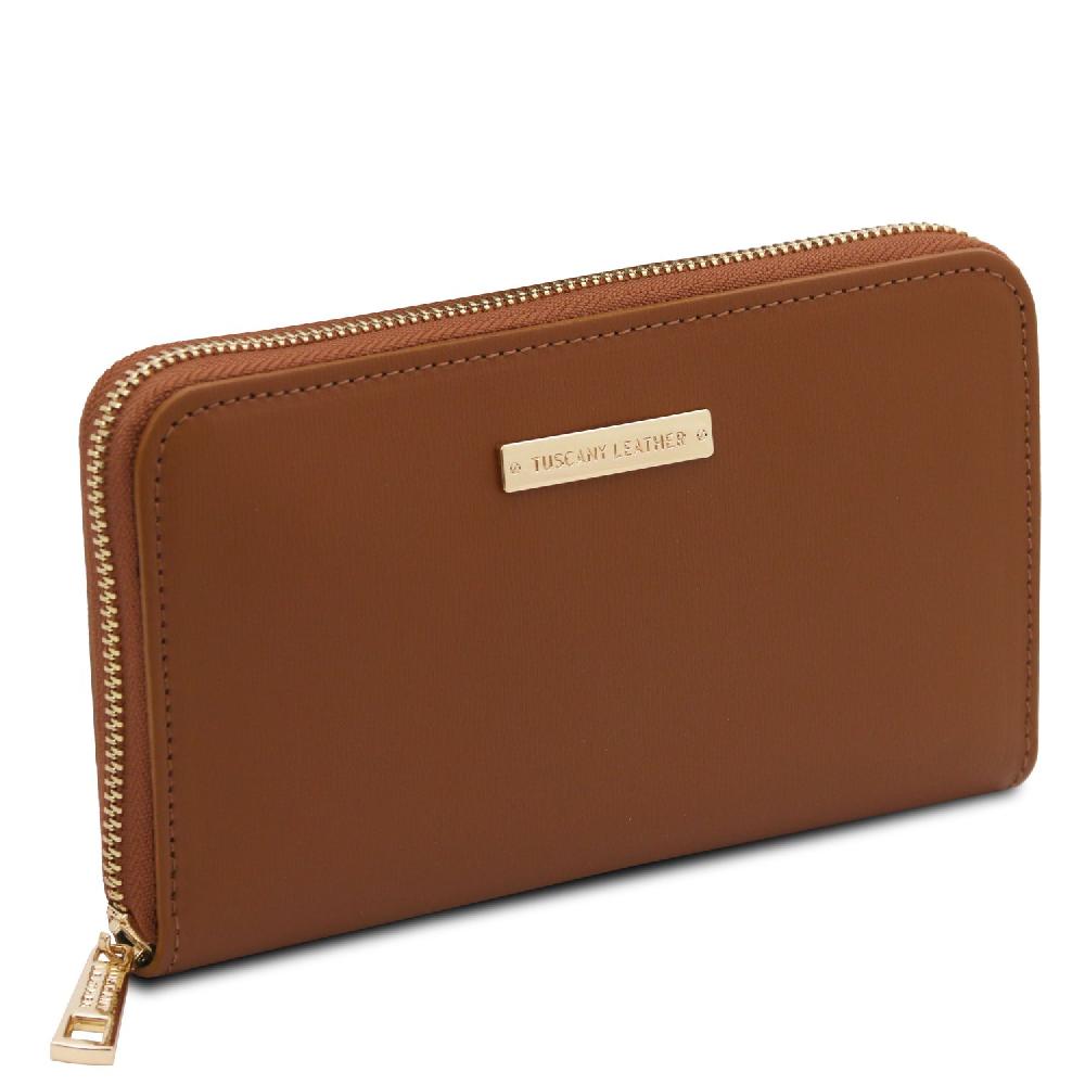 Tuscany Leather Esclusivo Portafogli in Pelle zip Around Affare Del Giorno