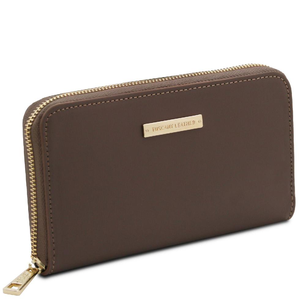 Tuscany Leather Esclusivo Portafogli in Pelle zip Around Prezzo Ridotto