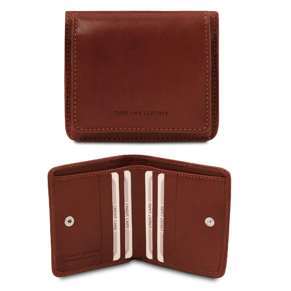 Tuscany Leather Esclusivo Portafogli in Pelle con Portamonete Outlet